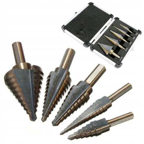 WEIHNACHTSBAUM-STUFENBOHRER HSS 5-TEILIGES SET FÜR METALLTITAN