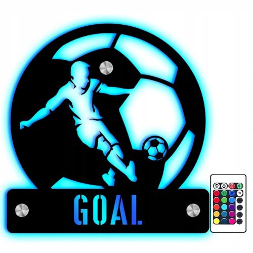 Coole, lustige Gadgets LED Fußball Nachtlampe Fußballspieler Geschenk für KIND FREUND 3D