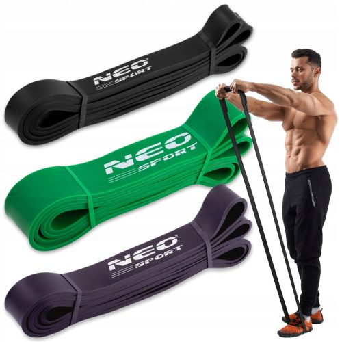 SET AUS 3 POWERBAND-ÜBUNGSWIDERSTANDSBÄNDERN FÜR DAS TRAINING 3 STÜCK NS-960