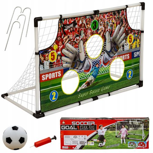 Fußball-Set, große Zielvorlage, Fußballspiel, Pumpennadel, Ball
