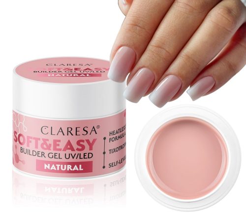  CLARESA SOFT & EASY AUFBAUGEL FÜR NAGELVERLÄNGERUNG NATÜRLICH 12G