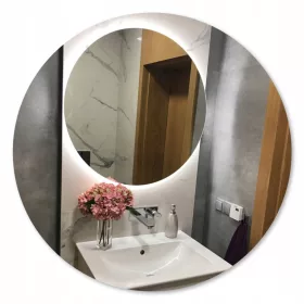    Runder Badezimmerspiegel mit LED-Hintergrundbeleuchtung NEON COB verschiedene Farben 100 cm