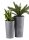  HowHomely Blumentopf 57 cm x 30 x 57 cm Durchmesser 30 cm Kunststoff in den Farben Grau und Silber