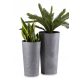  HowHomely Blumentopf 57 cm x 30 x 57 cm Durchmesser 30 cm Kunststoff in den Farben Grau und Silber