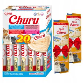  INABA CAT CHURU VIELFALT THUNFISCH MEERESFRÜCHTE 20x14g