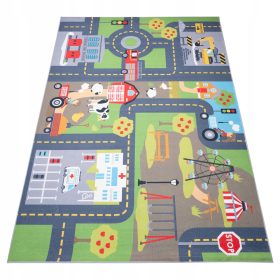    Spielteppich 120 x 170, rutschfest, bedruckt, für Kinder, bunt, modisch