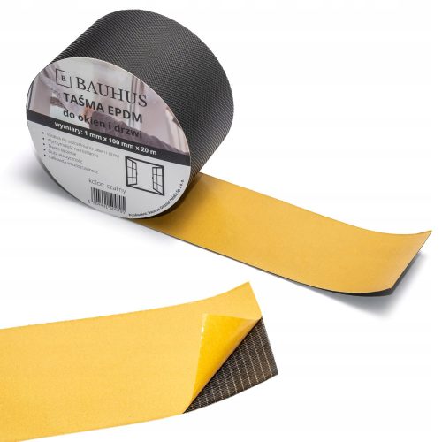 EPDM-DICHTUNGSBAND Schürze mit Vollklebemembran 100mm 20m Bauhus