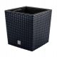  Blumentopf 40 cm x 40 x 40,8 cm, anthrazitfarbener Kunststoff