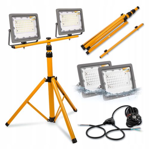  Ledlux Doppel-Halogenlampenstativ 160 cm gelb + 3 weitere Produkte