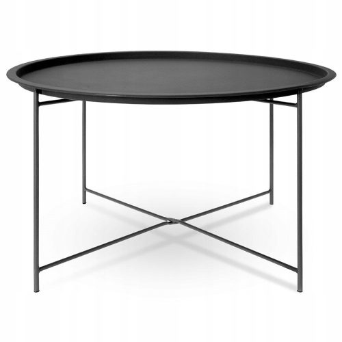  H&S Dekoration runder Couchtisch 75 x 75 x 42 cm schwarz
