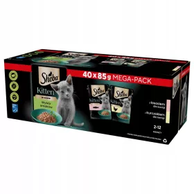    SHEBA KITTEN AUSWAHL AN GESCHMACKEN, FUTTER IN SAUCE FÜR KÄTZCHEN, 40x85g