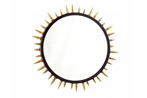  Abstrakter Wandspiegel 68cm Schwarz und Gold 41766