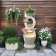  GARTENBRUNNEN „INA“ Höhe 135 cm!!! Ausbildung LED!!! GARTEN-TERRASSE-PATIO