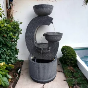    GARTENBRUNNEN „AGA“ Höhe 105 cm! Ausbildung LED! GARTEN-TERRASSE-PATIO!