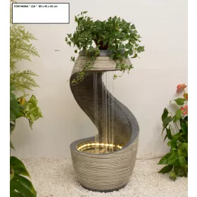    GARTENBRUNNEN - DEKORATIV "LEA", Höhe 90 cm - Beleuchtung. LED!!!