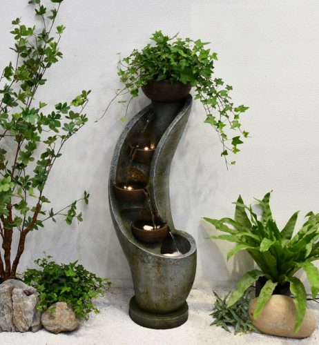  GARTENBRUNNEN „IGA“ Höhe 100 cm! Ausbildung LED!! GARTEN - TERRASSE - PATIO