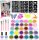  GROSSES TATTOO-SET, VORLAGEN, GLITZER-TATTOOS, WASCHBARER GLITZER
