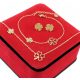  GOLDSCHMUCKSET, CHIRURGENSTAHL, KLEEBLATT, 3-teilig