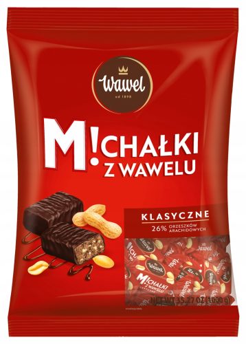 Wawel Michałki Klasyczne – Echte Schokoladen-Pralinen mit Erdnüssen, 1kg