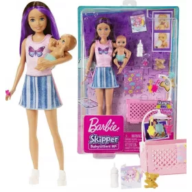  Barbie-Puppe mit Babymütze + Zubehör HJY33