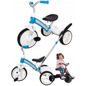    FIRST BIKE ELITE+ BLAU dreirädriges Fahrrad für Kinder im Alter von 2, 3, 4 Jahren