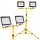  Stehender Halogenlampenständer, doppelt Ledlux 160 cm gelb + 2× Halogen kaltweiß 2400 lm 30 W