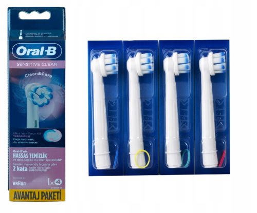  4 ORAL-B Braun SENSITIVE CLEAN ORIGINAL-SPITZE