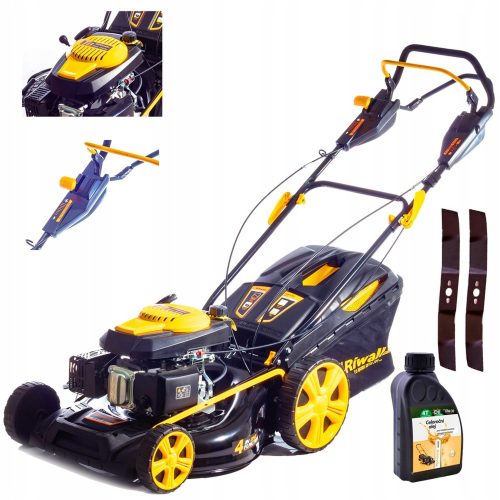  Riwall Benzin-Rasenmäher mit 173 cm³ Fassungsvermögen Korb 65 l, Schnittbreite 51 cm