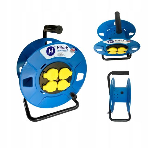 Spule für Hilark NFH-065A Verlängerungskabel, blau, 4 Buchsen