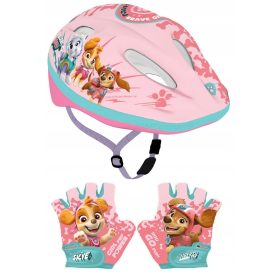    PAW Patrol Mädchen-Fahrradhelm + PAW PATROL GIRLS FAHRRADHANDSCHUHE