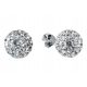 Ohrringe aus 925er Silber, 10 mm große Swarovski-Kugeln