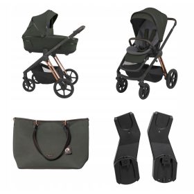    Espiro Miloo 2024 2in1 Kinderwagen 104 luxuriöse grüne Adapter