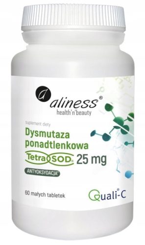 Aliness TetraSOD® 25mg - 60 Vegane Tabletten mit Natürlicher SuperOxide Dismutase