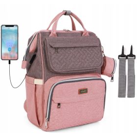    LEQUEEN RUCKSACK-TASCHEN-ORGANISATOR FÜR EINEN KINDERWAGEN FÜR MUTTER UND VATI USB 5in1