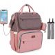  LEQUEEN RUCKSACK-TASCHEN-ORGANISATOR FÜR EINEN KINDERWAGEN FÜR MUTTER UND VATI USB 5in1