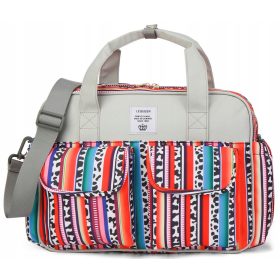    LEQUEEN Kinderwagen-Organizer-Tasche für Mutter, Papa, Pferde, Einhorn, Muster