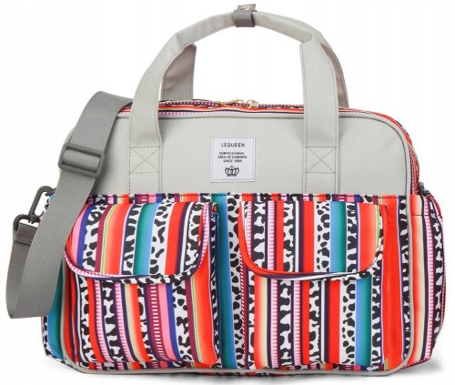  LEQUEEN Kinderwagen-Organizer-Tasche für Mutter, Papa, Pferde, Einhorn, Muster
