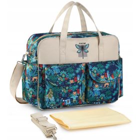    KINDERWAGEN-ORGANISATOR-TASCHE FÜR MUTTER, VATI, ALPAKA, BLÄTTER, FLAMMENMUSTER