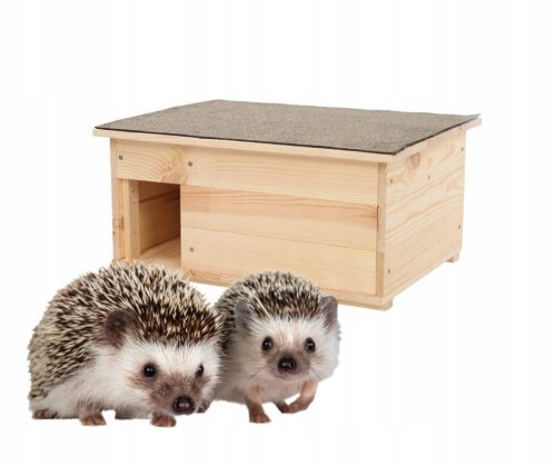  Hölzernes Igelhaus, Nistkasten, Unterschlupf, Nest, GROßES ECO-SOLID