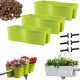  Form-Plastic Blumentopf 58,5 cm x 29 x 20 cm, Kunststoff in den Farben Grau und Silber