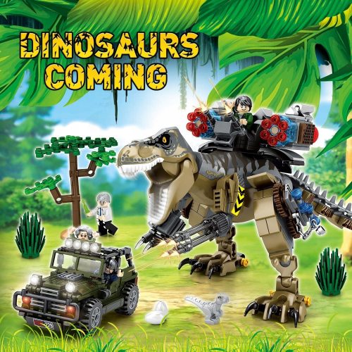 Ein Satz LOPOM-Dinosaurier-Bausteine – Baukasten 645