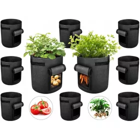    Blumentopf Plantina 30 cm x 30 x 35 cm, Durchmesser 30 cm, schwarzer Kunststoff