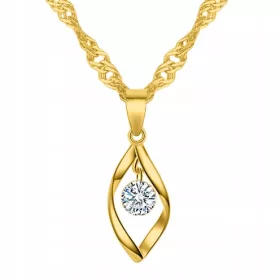  Goldkette für Damen mit Anhänger aus 925er Silber