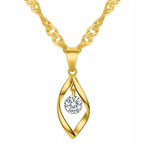  Goldkette für Damen mit Anhänger aus 925er Silber