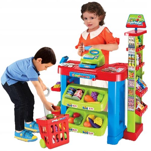  SUPERMARKT SHOP EINKAUFSWAGENSTALL KASSEKORB ZUBEHÖR FÜR KINDER
