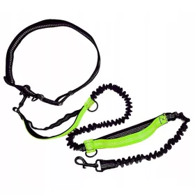  Elastische Leine zum Laufen mit Hund, 2 m Gürtel U001