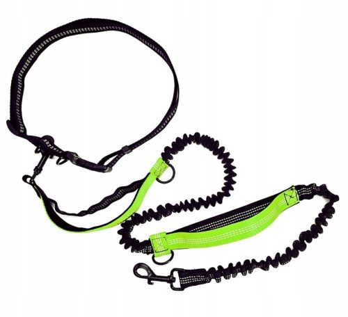  Elastische Leine zum Laufen mit Hund, 2 m Gürtel U001
