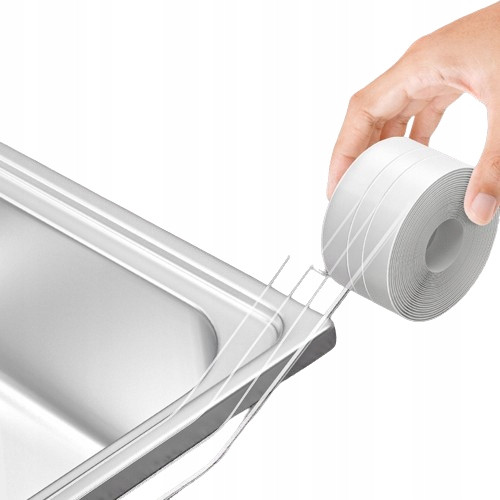 TRANSPARENTES DICHTUNGSBAND FÜR BADEWANNE, DUSCHWANNE, WASCHBECKEN, 3 m x 36 mm