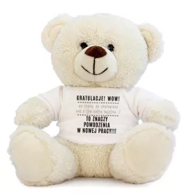    Teddybär im T-Shirt Viel Glück in deinem neuen Job, schön, dass du uns mit diesem Schlamassel zurücklässt