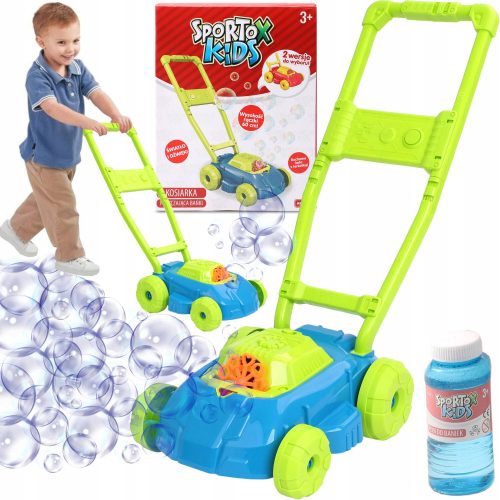 BATTERIEBETRIEBENER RASENMÄHER FÜR KINDER, DER SEIFENBLASEN + FLÜSSIGKEIT BLAST